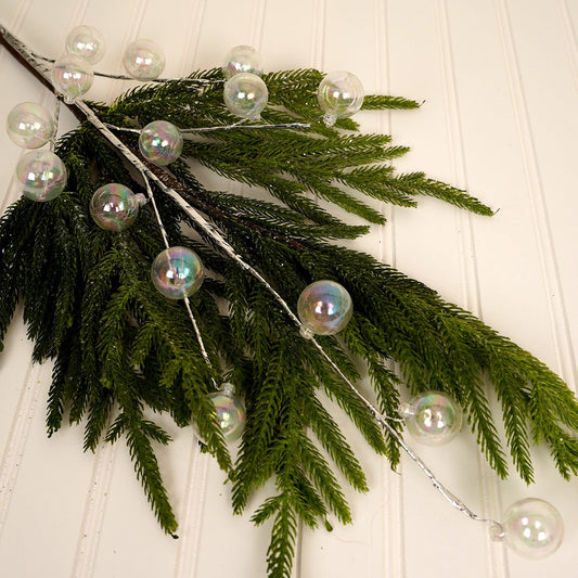 30In Iridescent Ball Spray - Christmas Place