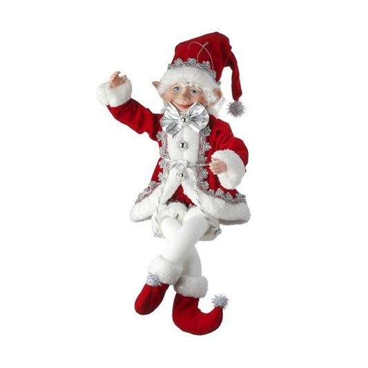 17in Red White Silver Elf