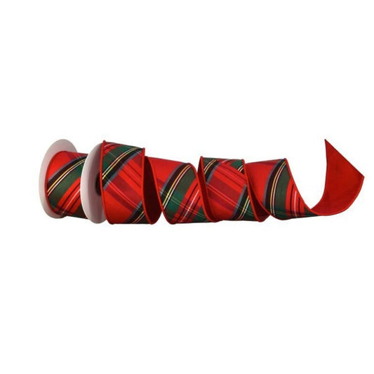 Traditional Satin Plaid Ribbon - Christmas Place