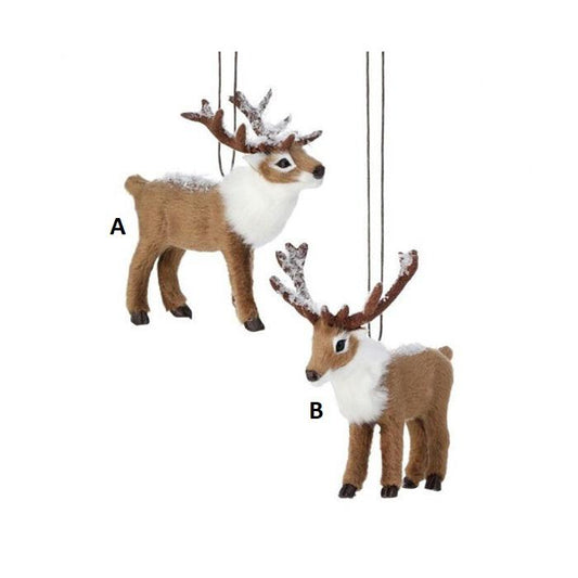 Faux Fur Deer Ornament
