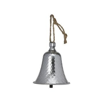 6.5In Silver Metal Hanging Bell