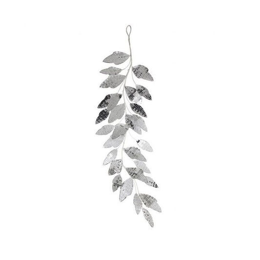 48In Silver Mirrored Leaf Garland