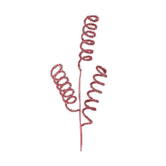 28In Red Glitter Curly Spray