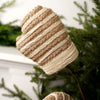 Natural Jute Fiber Mitten Christmas Spray 27 inches length - Christmas Place