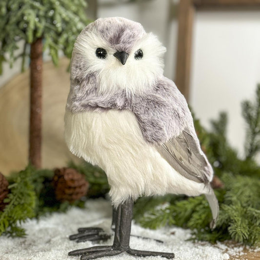 11in Grey Winter Owl