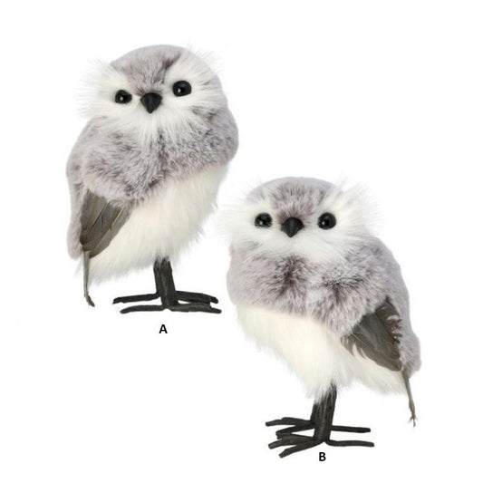 6.5in Grey Winter Owl