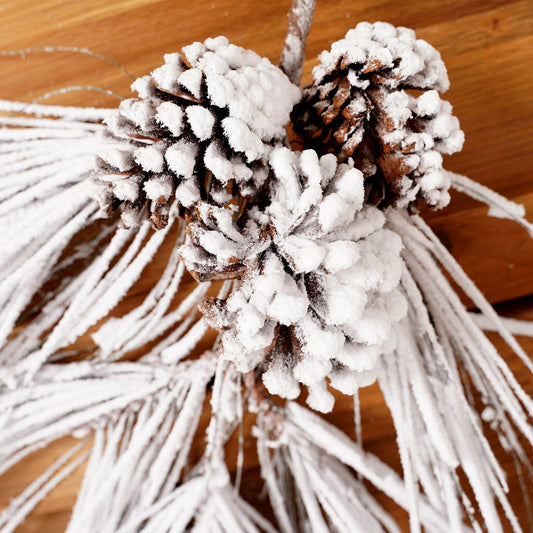 36In Long Snow Pine Cone Spray - Christmas Place