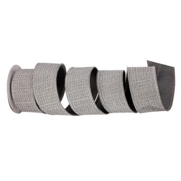 Grey Basket Weave Ribbon