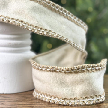 2.5 Inch Jute Wool Ribbon