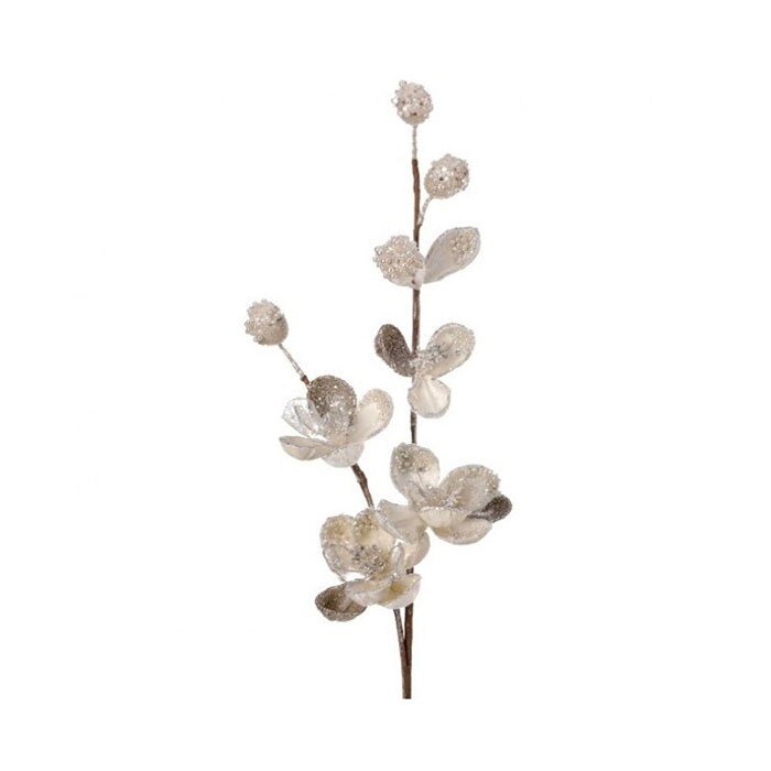35In Champagne Crystal Magnolia Flower - Christmas Place