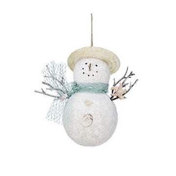 Coastal Snowman Ornament