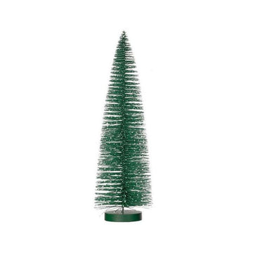 12 Inch Green Snow Tip Bristle Tree