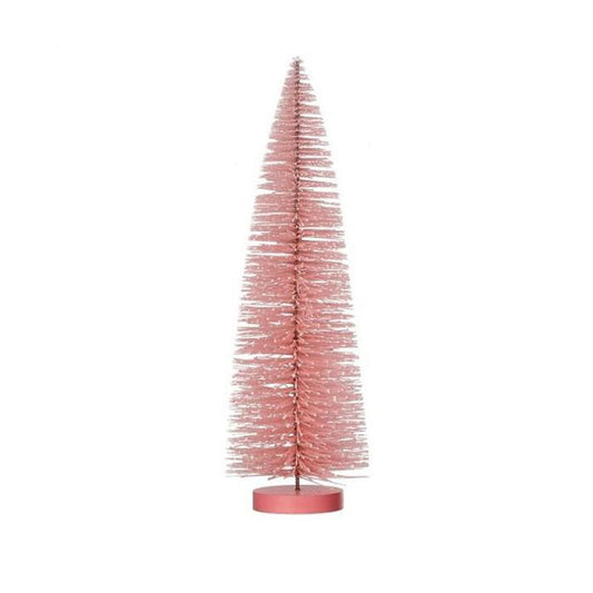 15 Inch Pink Snow Tip Bristle Tree