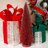 15 Inch Red Snow Tip Bristle Tree - Christmas Place