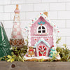 LED Pink Pastel Sweets Gingerbread House - Christmas Place