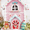 LED Pink Pastel Sweets Gingerbread House Gingerbread Man - Christmas Place