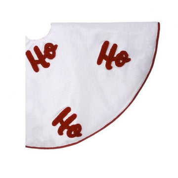 24in Velvet Red White Ho Ho Ho Tree Skirt
