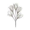18In Silver Bead Flower Spray - Christmas Place