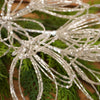 18In Silver Bead Flower Spray - Christmas Place