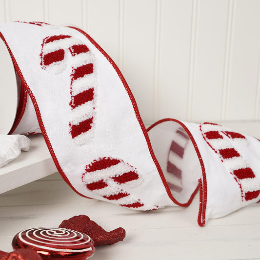 Red White Candy Cane Ribbon 4in x 5yd
