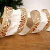 Ivory Gold Jewel Ribbon - Christmas Place