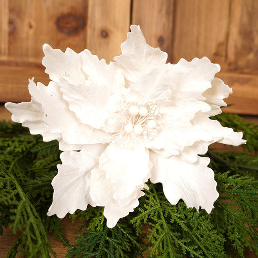 9In Winter Retreat Poinsettia Clip - Christmas Place