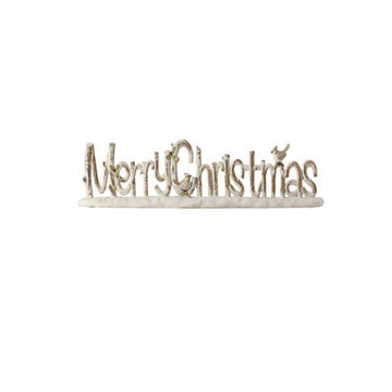 White Wash Merry Christmas Sign