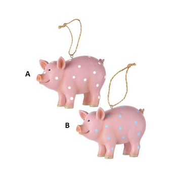 Polka Dot Pig Ornament
