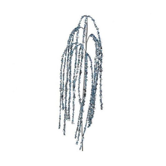 36In Aqua Blue Glitter Rain Spray