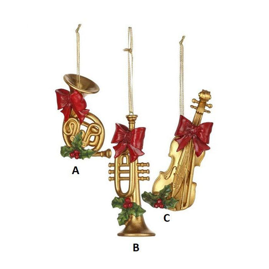 Gold Musical Instrument Ornament