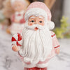 Red Pink Santa Mrs Claus Christmas Figures Pink Santa Figurine - Christmas Place