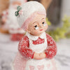 Red Pink Santa Mrs Claus Christmas Figures Pink Mrs Claus figurine - Christmas Place