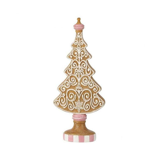 13 Inch Pink Gingerbread Tree - Christmas Place