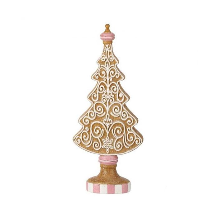 13 Inch Pink Gingerbread Tree - Christmas Place