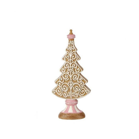11 Inch Pink Gingerbread Tree - Christmas Place