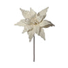 22In Ivory Pearl Velvet Poinsettia - Christmas Place