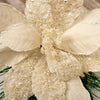 22In Ivory Pearl Velvet Poinsettia - Christmas Place