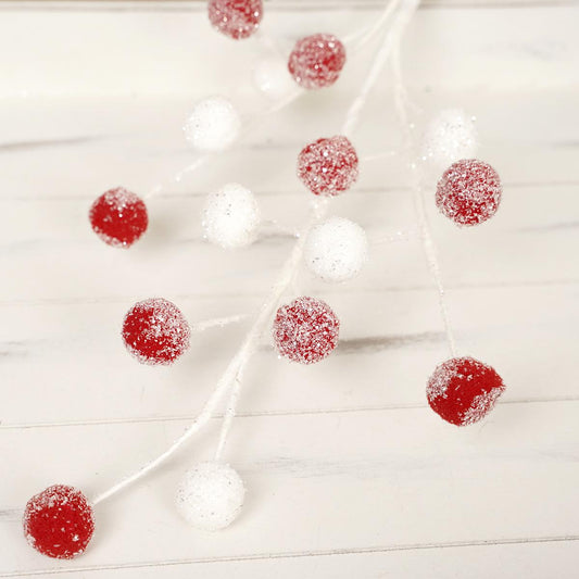 21In Red White Pom Pom Spray