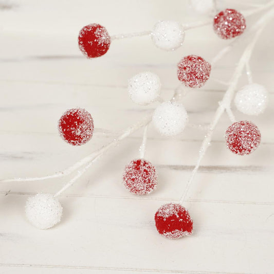 21In Red White Pom Pom Spray