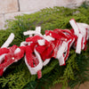 44Inch Red White Felt Glitter Garland