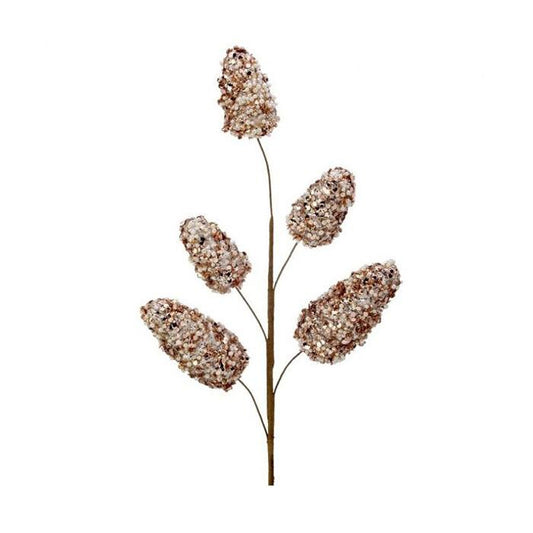 28In Champagne Metallic Pinecone Spray