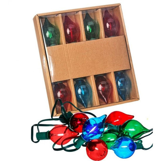 128in Multi Retro Led Bulb Garland - Christmas Place