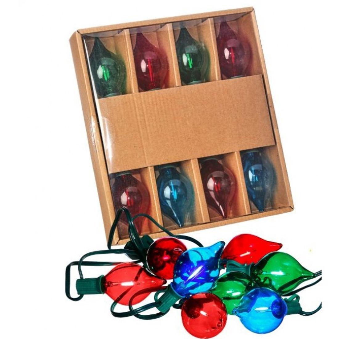 128in Multi Retro Led Bulb Garland - Christmas Place