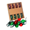128in Red Green Retro Led Bulb Garland - Christmas Place