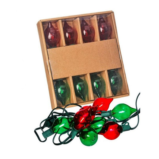 128in Red Green Retro Led Bulb Garland