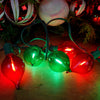 128in Red Green Retro Led Bulb Garland - Christmas Place