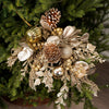 32In Champagne Glitter Leaf Stem - Christmas Place