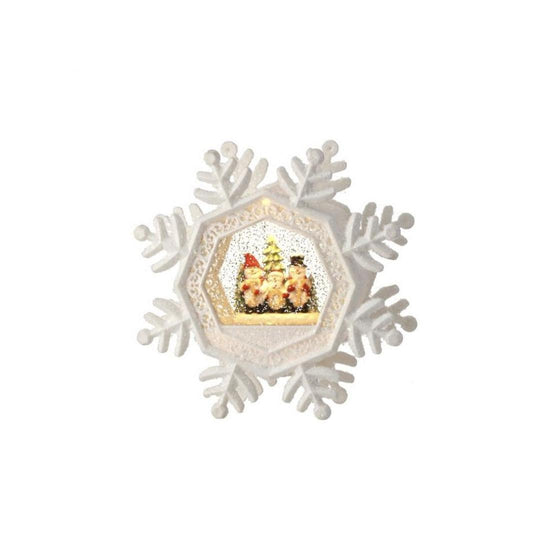 9.5In Led Snowflake Water Globe - Christmas Place