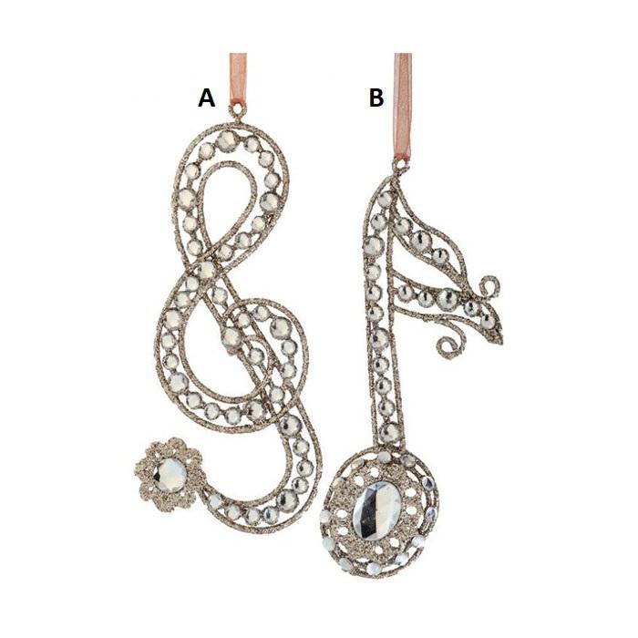 Glitter Wire Music Note Ornament - Christmas Place