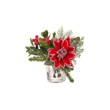 9In Water Iced Poinsettia Arrangement